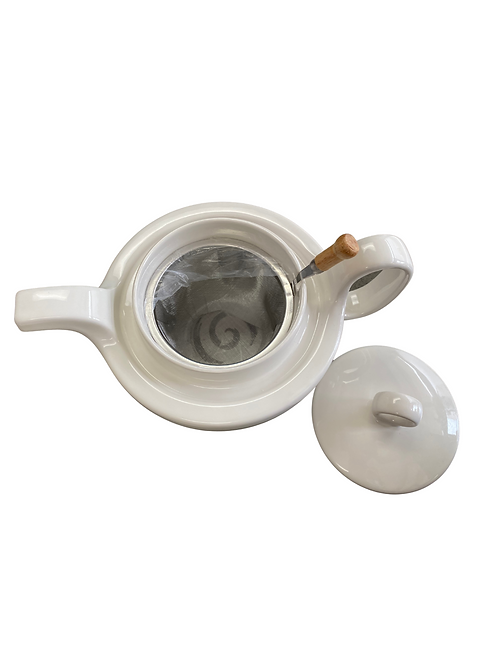 White Tea Pot with Infuser
